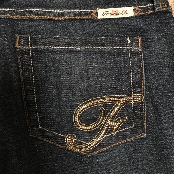 Frankie B. Denim - FRANKIE B HIPSTER FLARE JEANS BLING LOGO POCKETS🔥